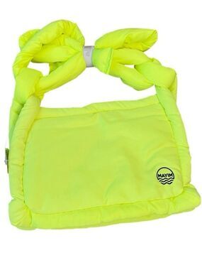 MAYIM Neon Yellow Waterproof Shoulder Bag Purse Small NWT